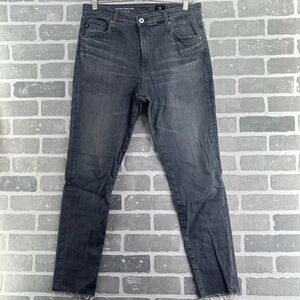 Adriano Goldschmied (AG) Farrah Skinny Ankle Distressed Black Jeans Size 33